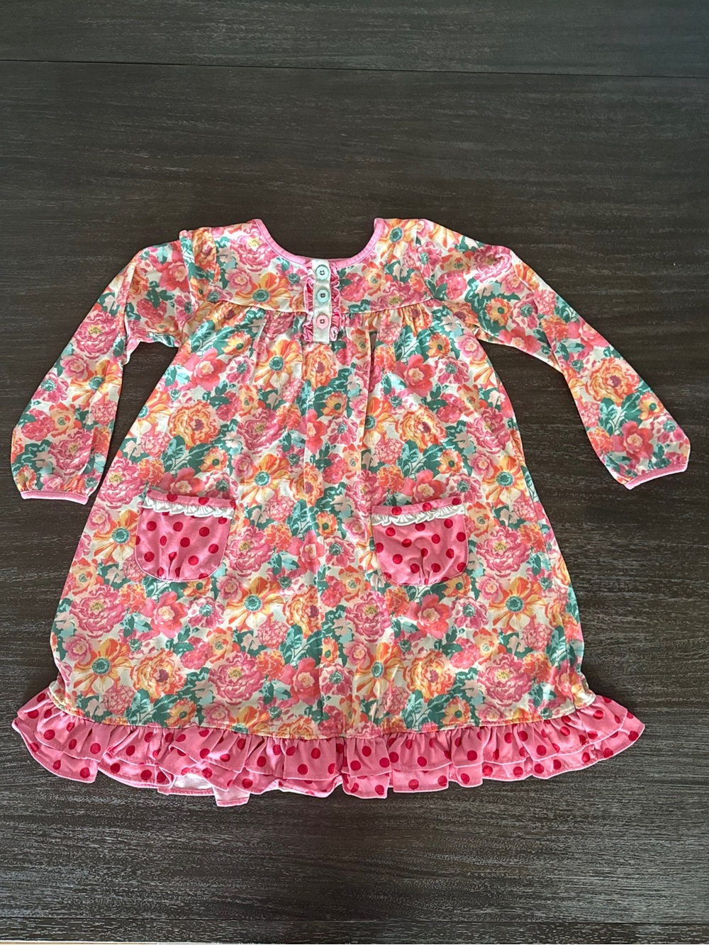 Matilda Jane Girls 8 Pink Pajama Nightgown Pjs